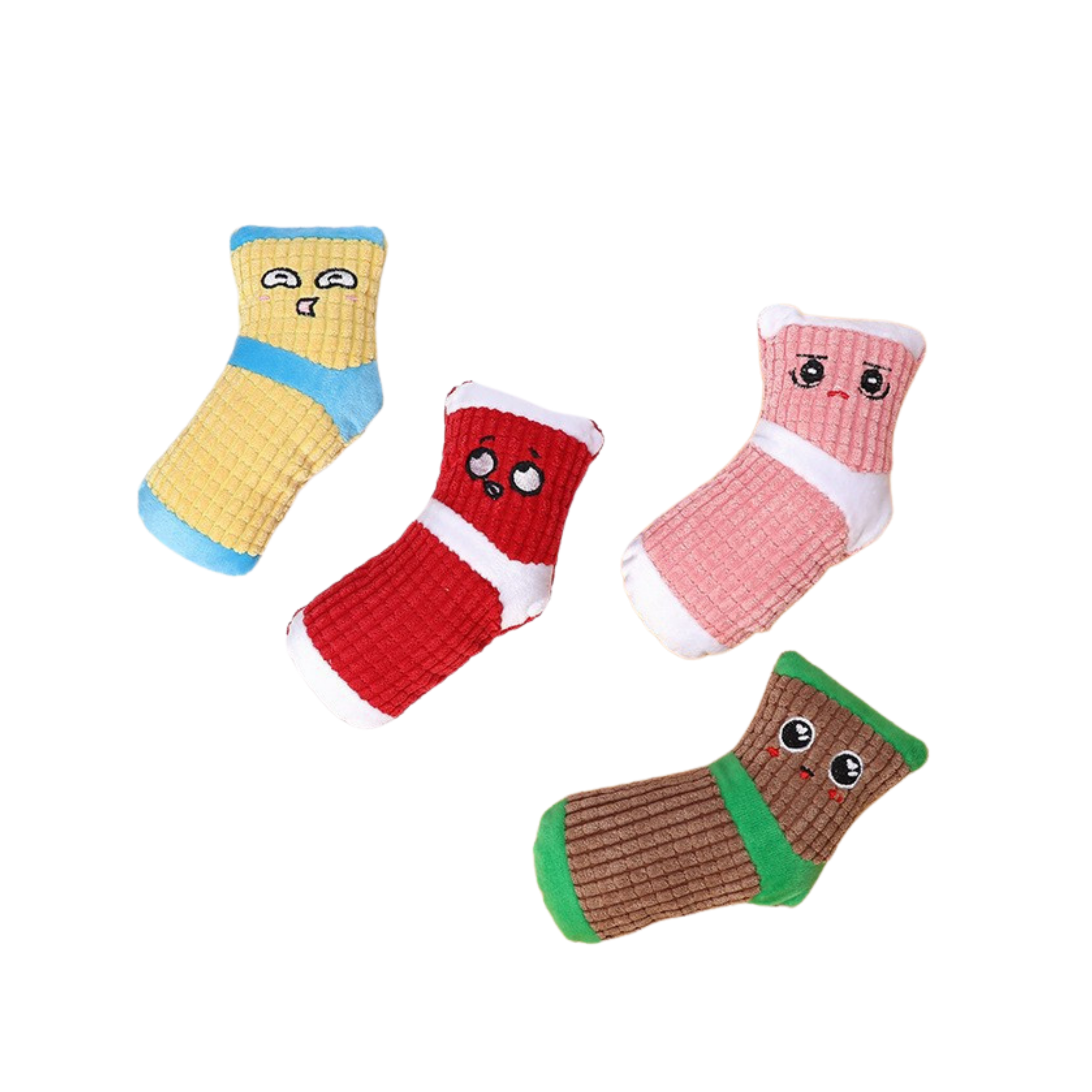 Cartoon Sock Pet Plush Sound Toy