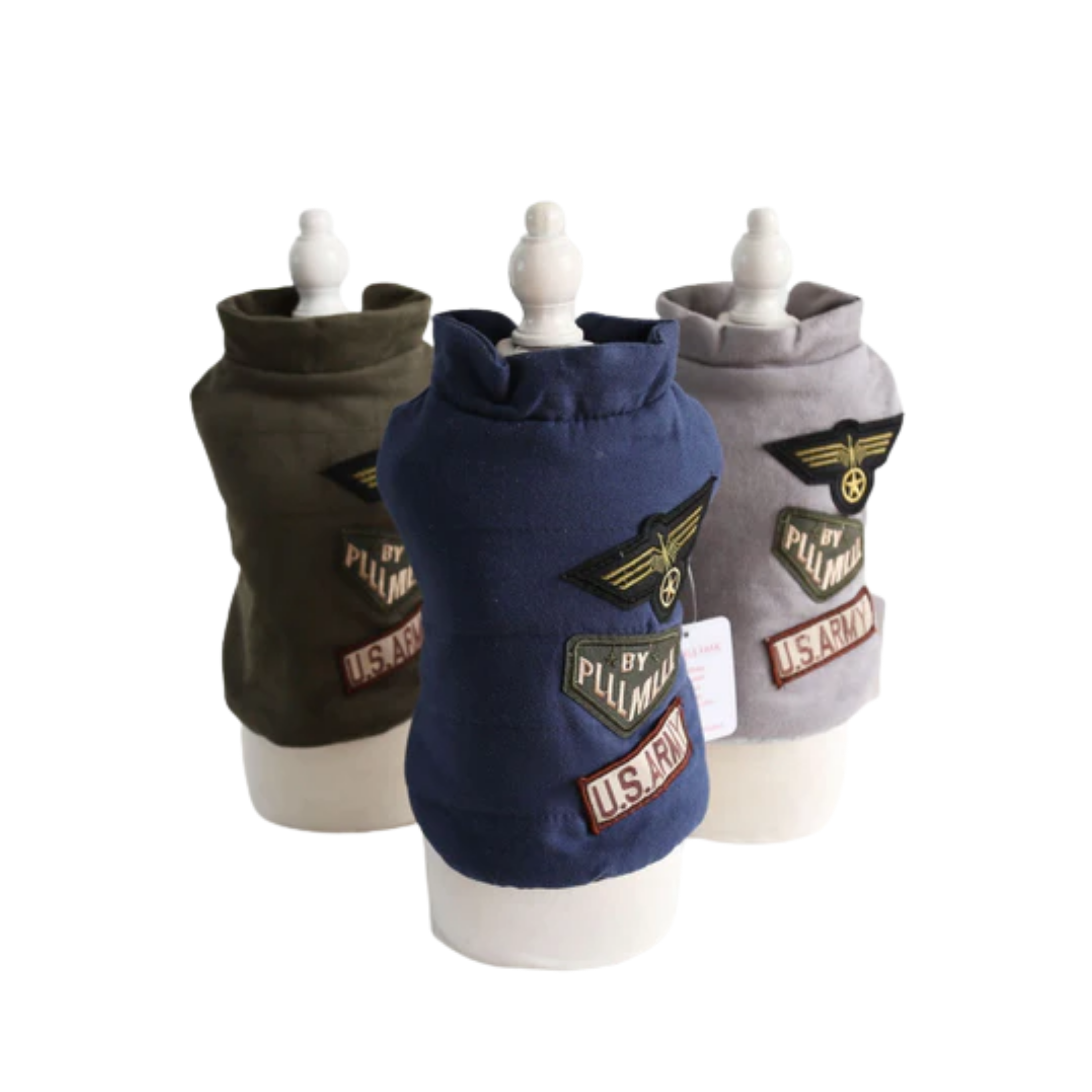 Military Badge Velvet Vest Clothes